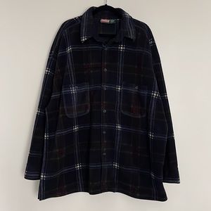 Coleman Outdoor Mens Plaid Fleece Shacket Shirt Jacket Sz 2X
